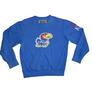 KU Kansas University Jayhawks Distressed Vintage Y2K Sweatshirt Men's‎ Large